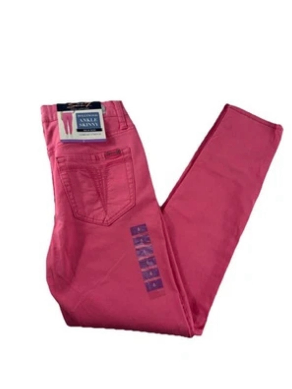Seven7 High Rise Hollywood Ankle Skinny Jeans Pink Size 6 NWT Neon Barbiecore